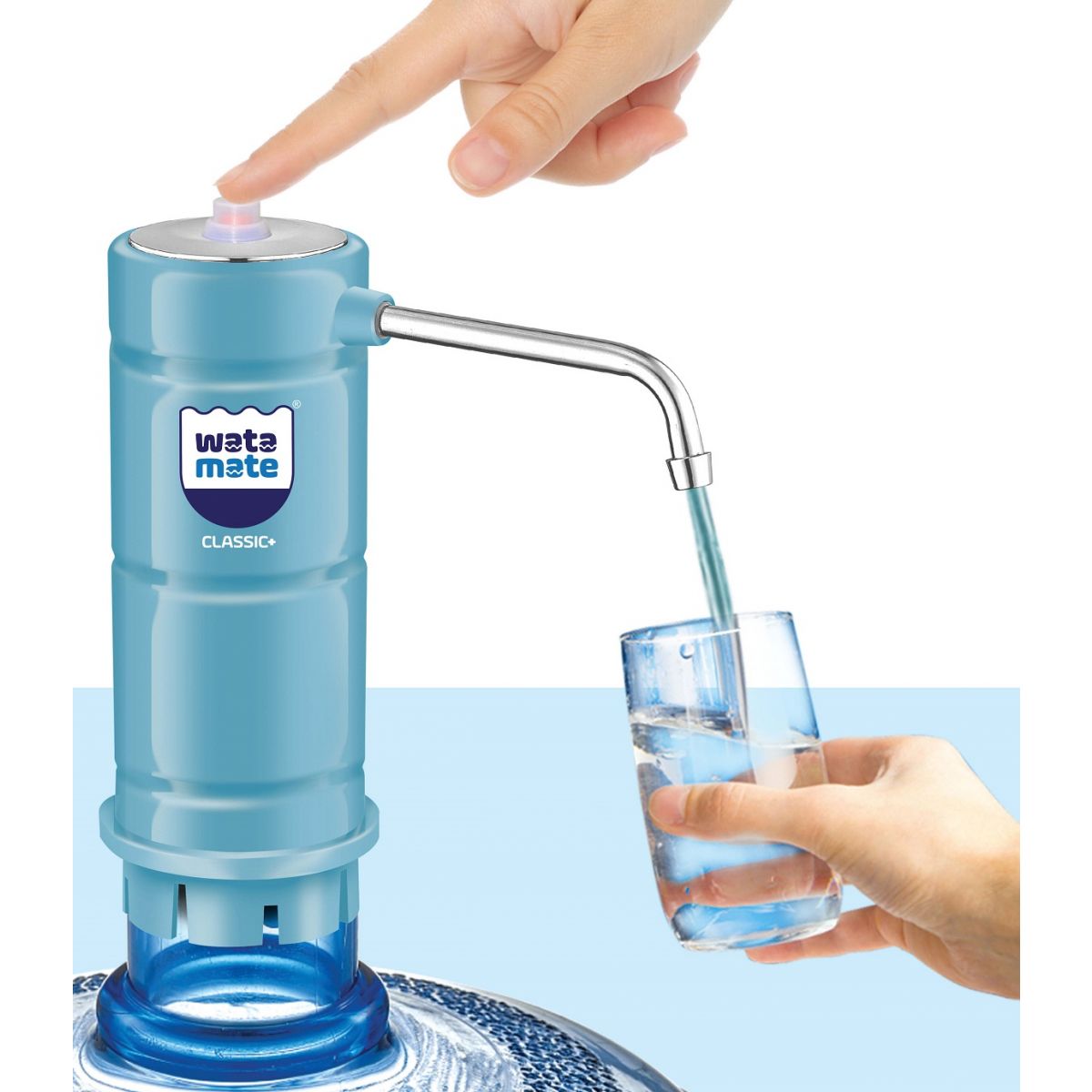 Watamate Classic+, Rechargeable Water Dispenser Pump - Blue